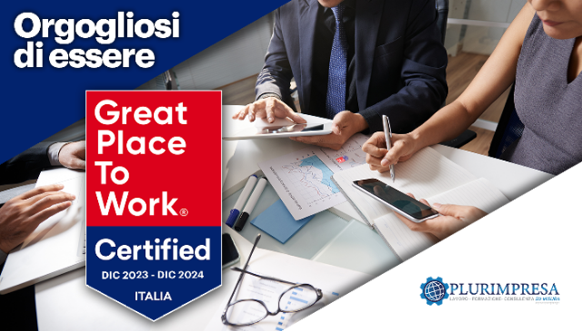Plurimpresa ha ottenuto la certificazione Great Place to Work Italia per il 2024